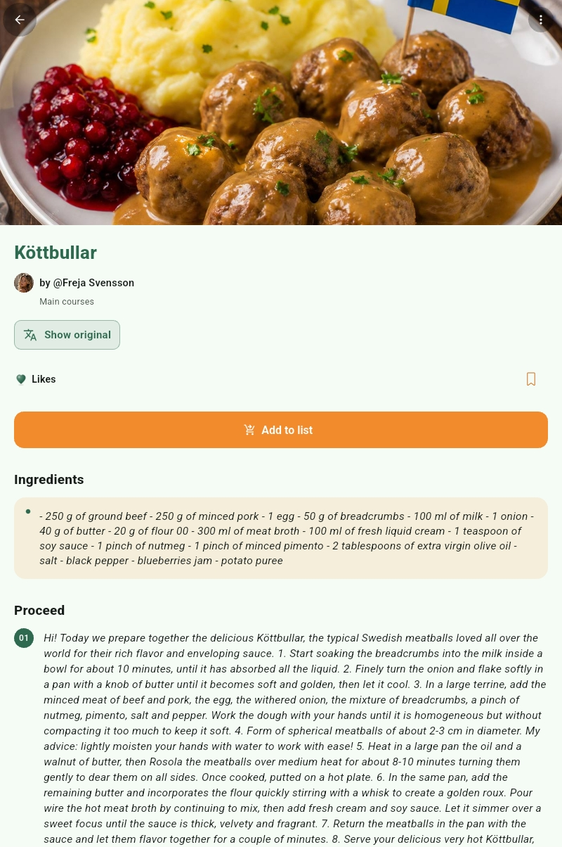 Ricetta generata dall'AI su Food Crossing